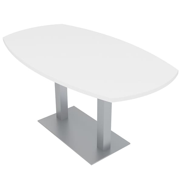 33.5 in W, 69.5 in L, 29 in H, Engineered Wood Top, White